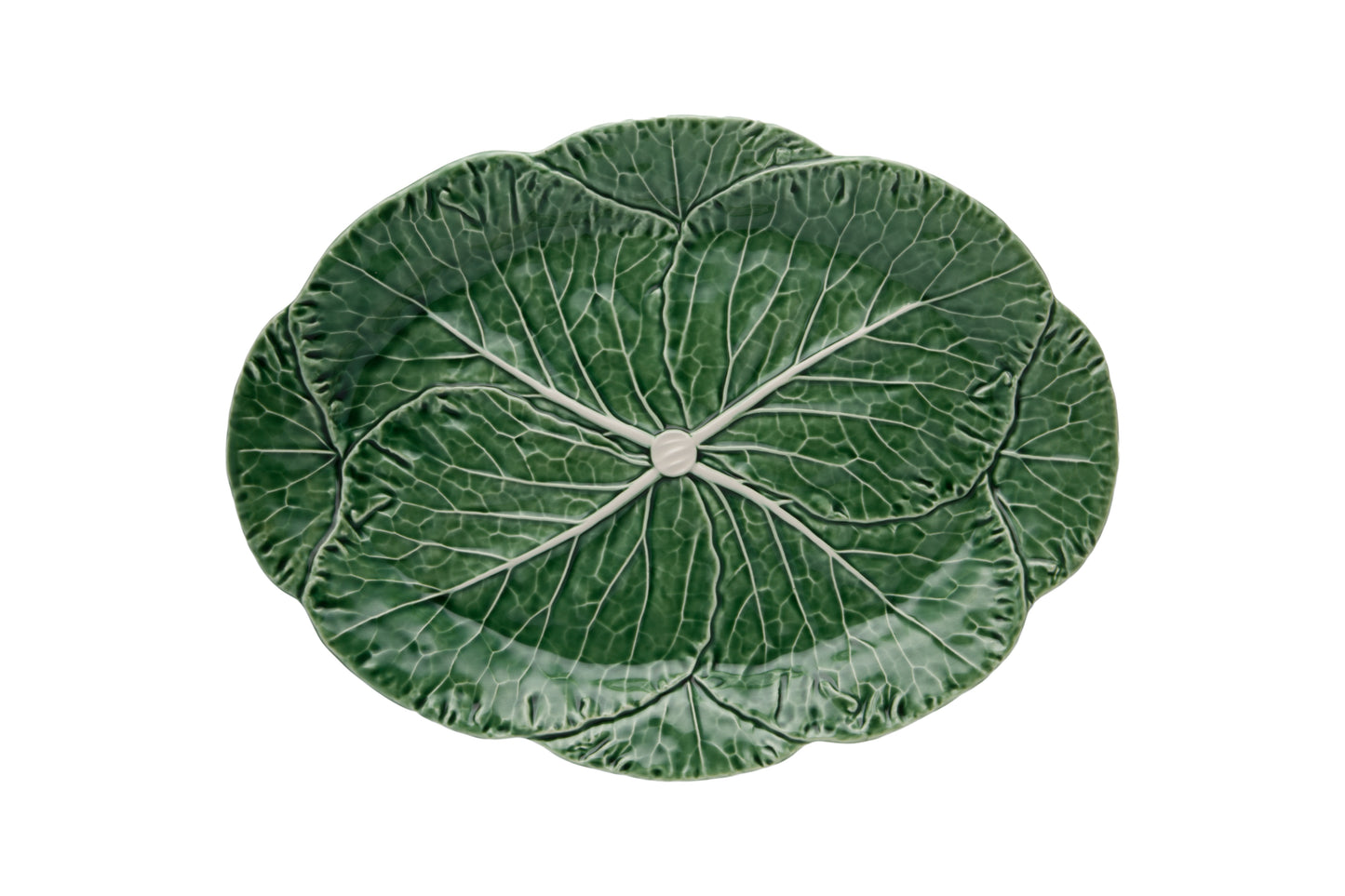 Large oval platter - cabbage - natural