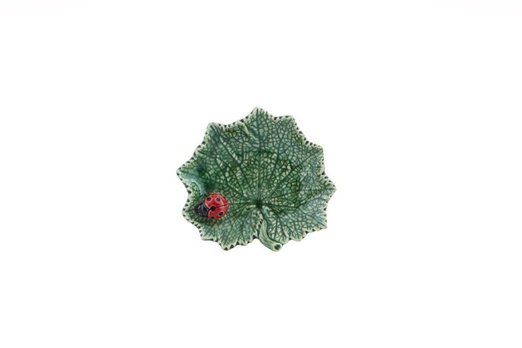 Leaf ragwort with ladybug - countryside