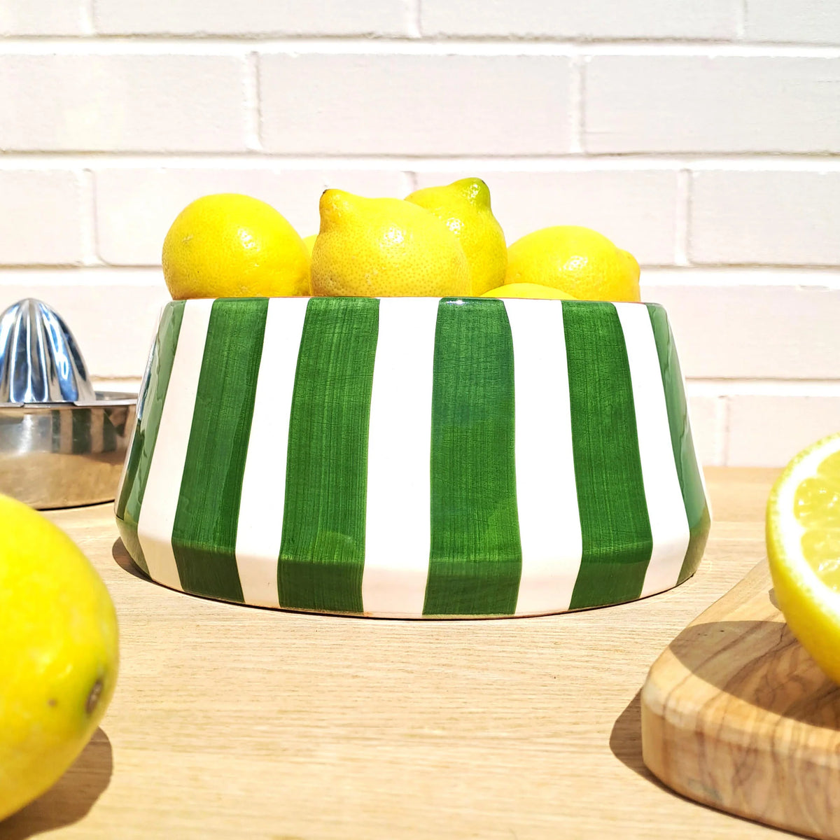 classic - large tapered bowl - dark green