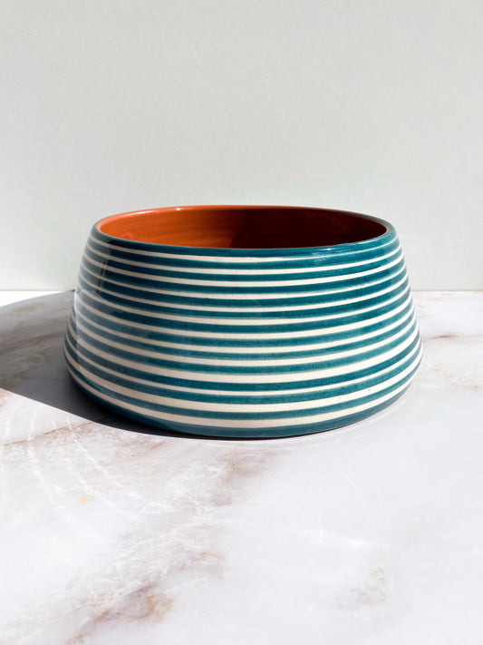 classic large tapered bowl - teal