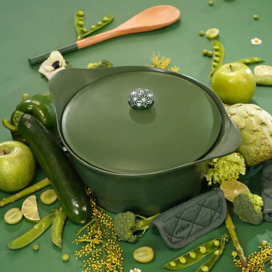 De ongelooflijke cocotte - 24cm - varengroen