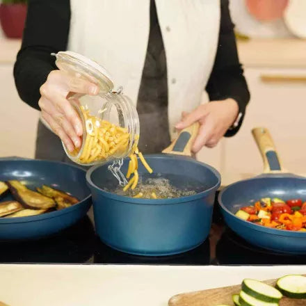 Steelpan met afneembare steel 20cm-Bosbes Blauw (Afneembare steel niet inbegrepen)