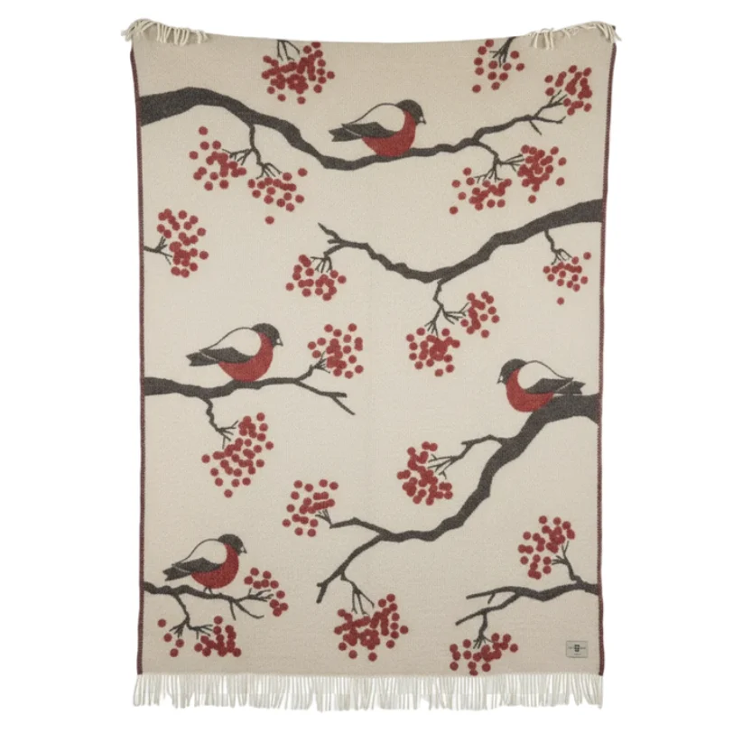Robins plaid  100% Virgin NZ Wool red 130*175