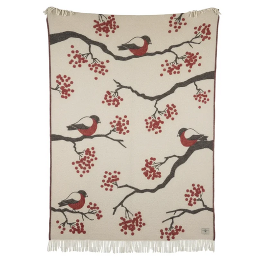 Robins plaid  100% Virgin NZ Wool red 130*175