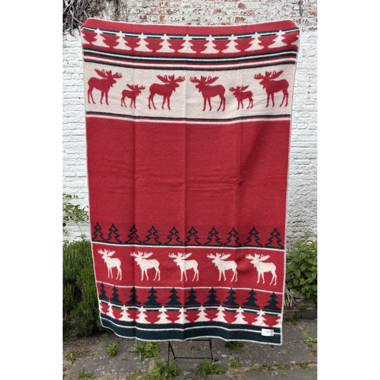 X-Mas plaid 88%virgin wool 12% cotton red 2-zijdig