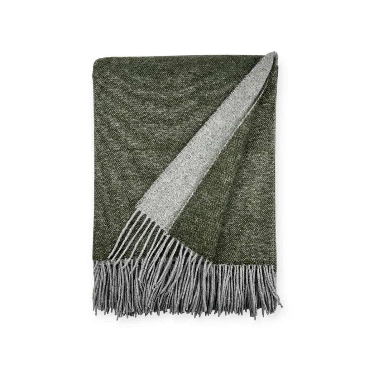 2-Sided Plaid DARK GREEN140*200  80% Merino Wool, 20% Nylon