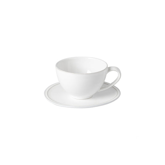 Tea cup & saucer friso - 13cm - white