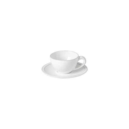 coffee cup and saucer friso - 10cm - white