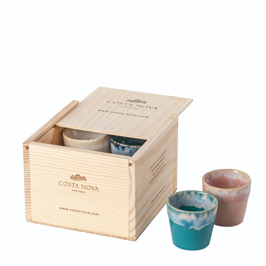 Gift box 8 espresso cups grespresso - multicolor