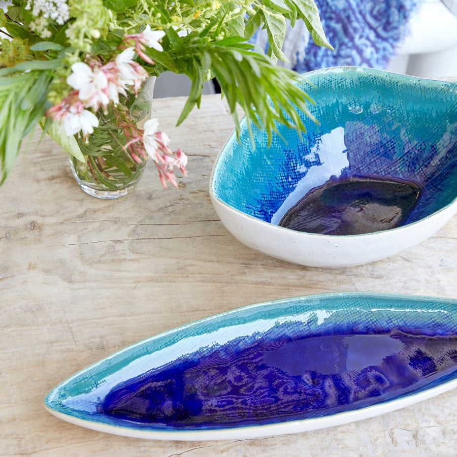 Small dourada bowl  - atlantic blue