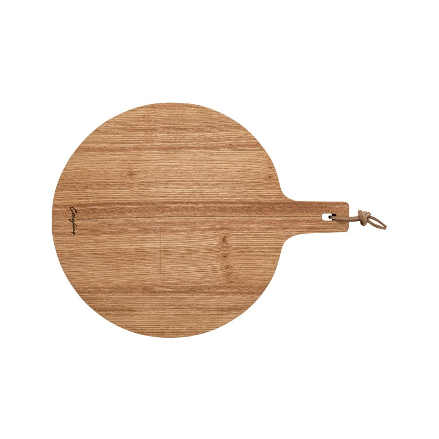 oak wood round serving board - 43cm