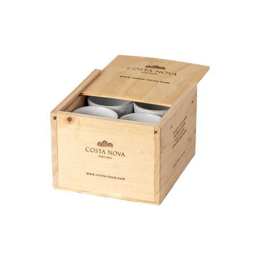 Gift box 8 espresso cups - white kenya