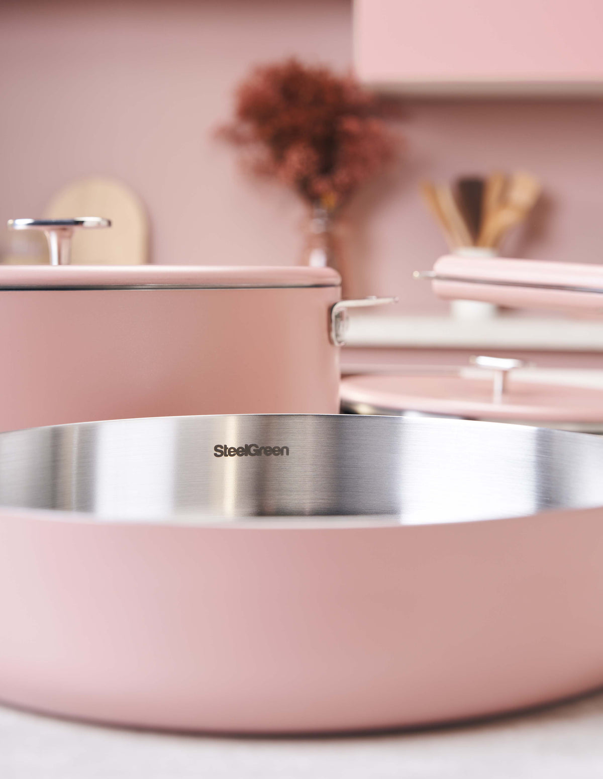 Merveilleuse casserole inox 20 roze-guimauve