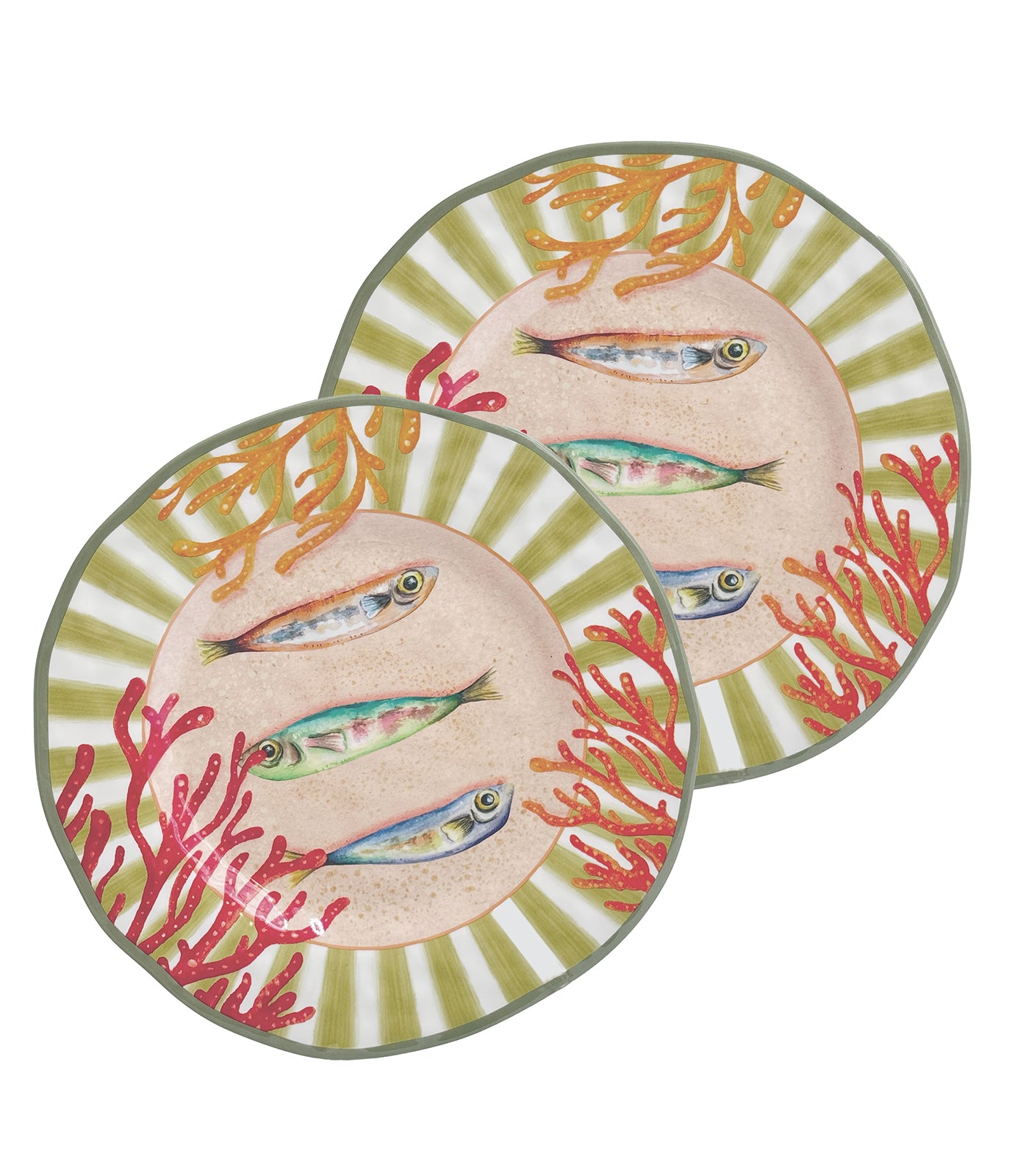 Rose & Tulipani Litorale set 2 platte borden 27cm