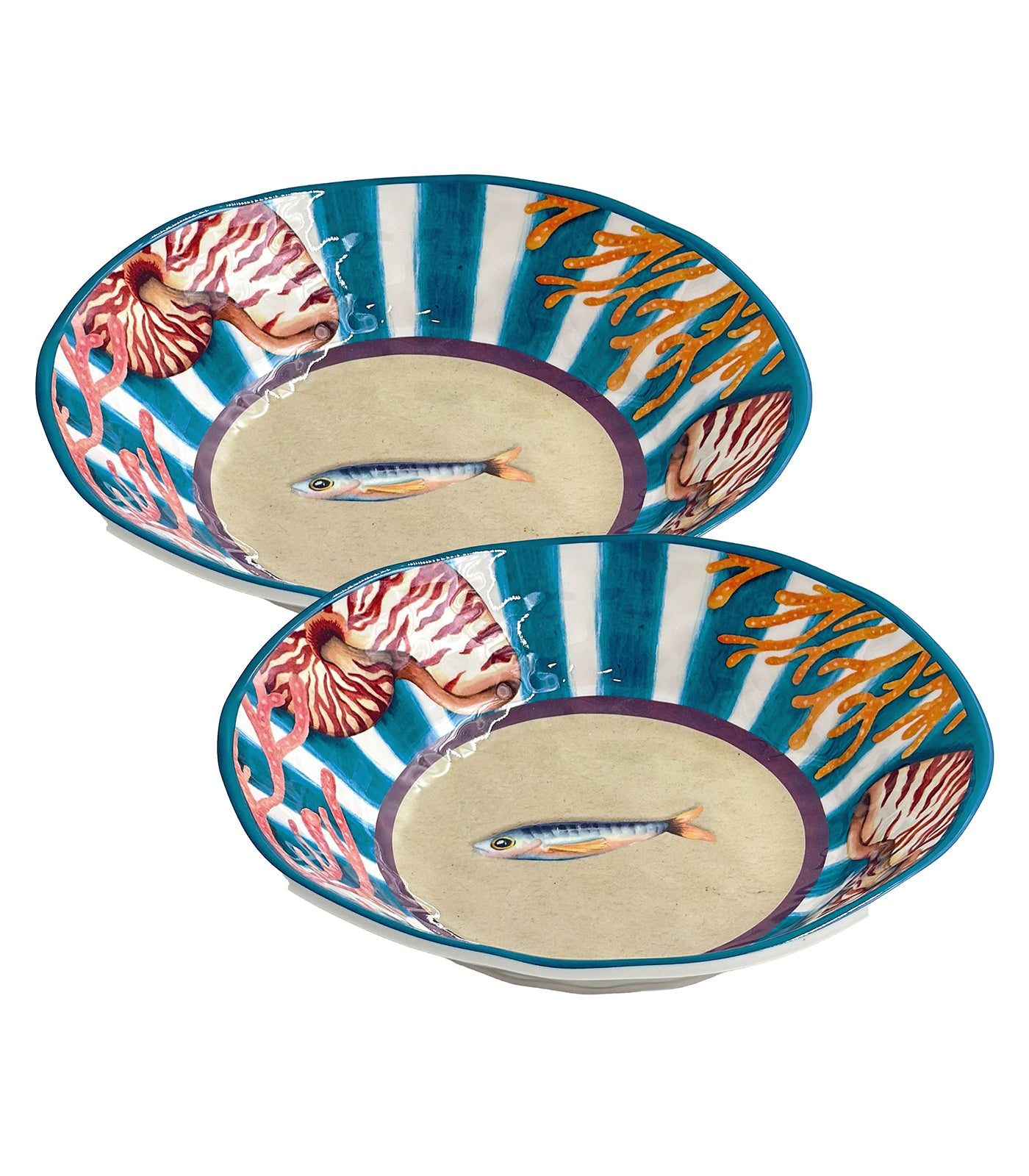 Rose & tulipani Litorale set 2 diepe borden21cm