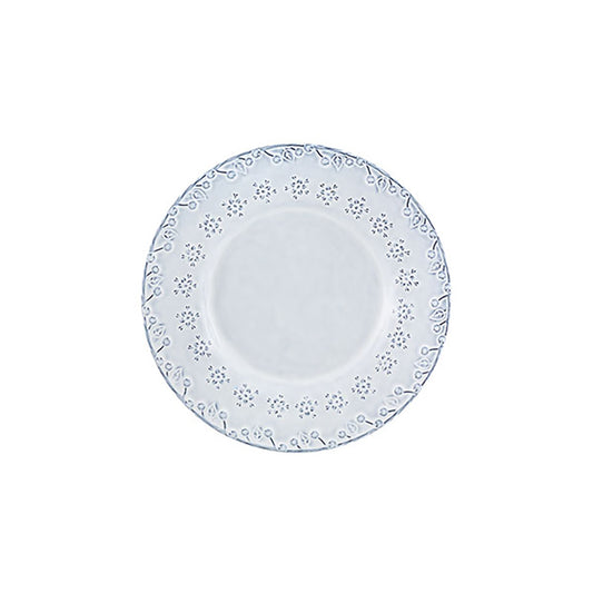 Dessert Plate Flora White