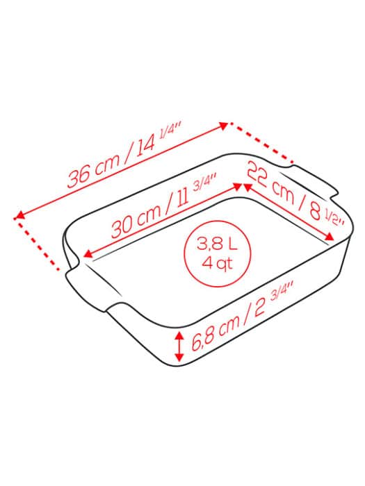 Appolia keramische ovenschaal - 36cm - saffraangeel