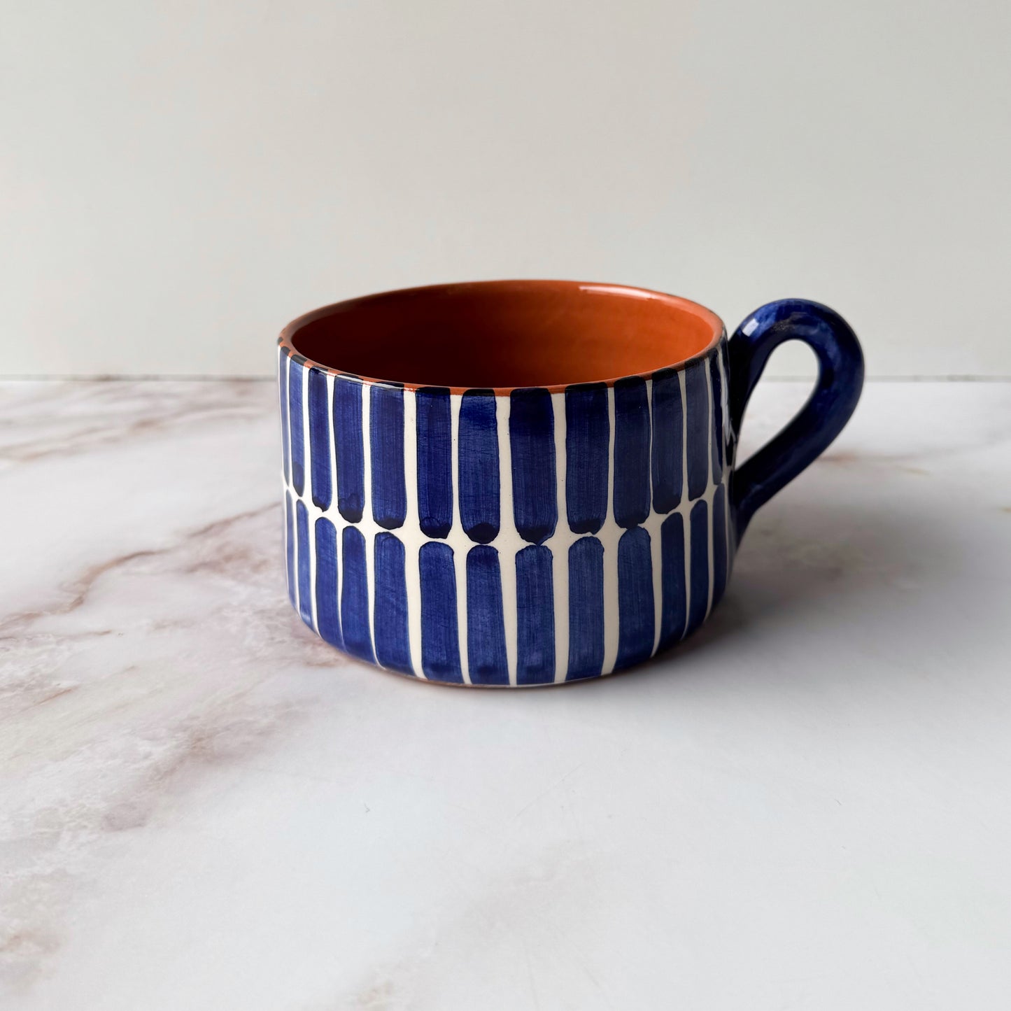 Dash Flat Mug- Blue