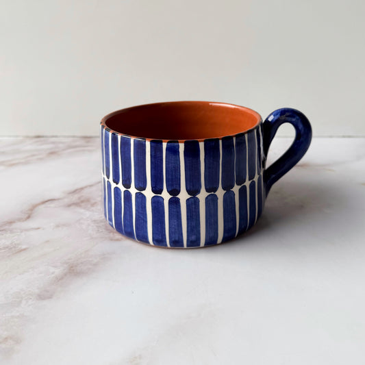 Dash Flat Mug- Blue