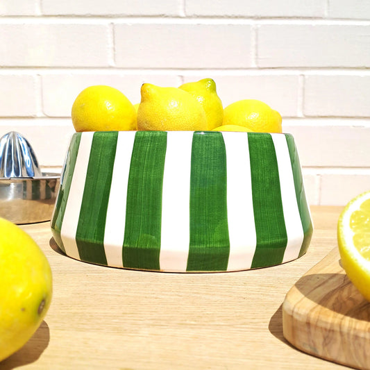 classic - large tapered bowl - dark green