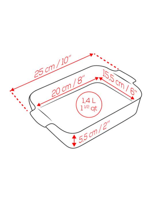 Appolia keramische ovenschaal - 25cm - saffraangeel